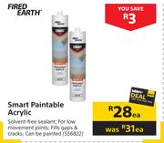 Fired Earth Smart Paintable Acrylic-Each
