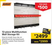 Grip 72 Piece Multifunction Wall Storage Kit