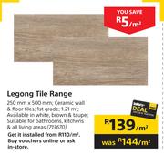 Legong Tile Range-250mm x 500mm Per Sqm