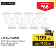 Lightworx 3W LED Globes-Per Pack