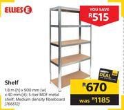 Ellies Shelf-1.8m (h) x 900mm (w) x 40mm (d)