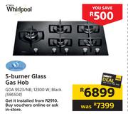 Whirlpool 5 Burner Glass Gas Hob