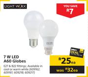 Lightworx 7W LED A60 Globes-Each