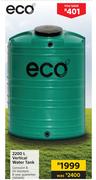 Eco Tanks 2200Ltr Vertical Water Tank