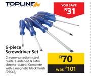 Topline 6 Piece Screwdriver Set