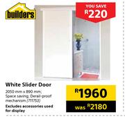 Builders White Slider Door 2050mm x 890mm