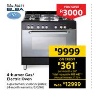 Elba 4-Burner Gas/Electric Oven