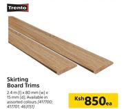 Trento Skirting Board Trims-2.4m(l) x 80mm(w) x 15mm(d)