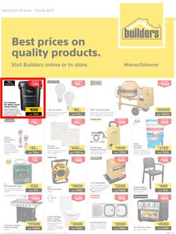Builders Kitwe : Best Prices On Quality Products (20 June - 10 July 2023), page 1