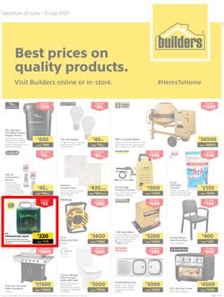 Builders Kitwe : Best Prices On Quality Products (20 June - 10 July 2023), page 1