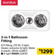 eurolux 2 light bathroom heater