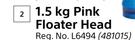 Poolbrite Pink Floater Head-1.5kg