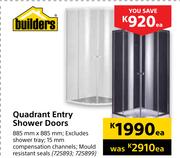 Builders Quadrant Shower Doors-Each