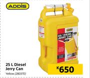 Addis 25L Diesel Jerry Can Yellow