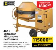 Turner Morris 400L Mid Macor Misturadora de Concreto