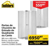 Portas de Chuveiro de Entrada de Quadrante ou Canto