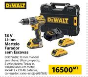Dewalt 18V Li-Ion Martelo Furador Sem Escovas