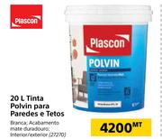 Plascon 20L Tinta Polvin Para Paredes e Tetos