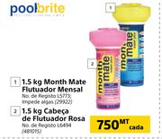 Pool Brite Month Mate Cabeca de Flutuador Rosa-1.5Kg cada
