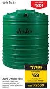 Jojo Tanks 2000Ltr Water Tank