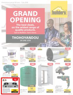 Builders Thohoyandou : Grand Opening (28 June - 1 July 2018), page 1