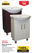 Builders Basin & Vanity Cabinet-Each