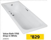 Value Bath 1700 Drop-In White