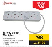Powerworx 10-Way 2-Pack Multiplug