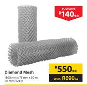 Diamond Mesh (1800mm x 75mm x 30m, 1.8mm)-Each