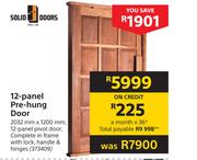 Solid Doors 12-Panel Pre-Hung Door