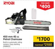 Ryobi 450mm 45cc Petrol Chainsaw