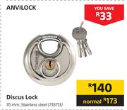 Anvilock Discus Lock 70mm