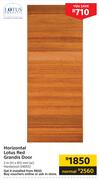 Lotus Horizontal Lotus Red Grandis Door-2m(h) x 813mm(w)