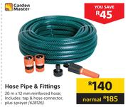 Garden Master Hose Pipe & Fittings 20m x 12mm 