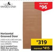 Swartland Horizontal Grooved Door-2032m(h) x 813mm(h)