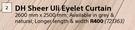 DH Sheer Uli Eyelet Curtain-2600mm x 2500mm