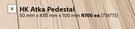 HK Akta Pedestal 50mm x 430mm x 100mm Each