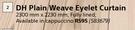 DH Plain Weave Eyelet Curtain 2300mm X 2230mm