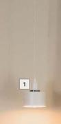 1-Light Metal Pendant (White)