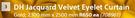 DH Jacquard Velvet Eyelet Curtain (Gold) 2300mm x 2500mm Each