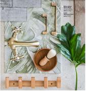 Lusso Bathroom Rack (5 Hook, Bamboo)-Each