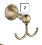 Lusso Rosa Bronze Towel Hook-Each