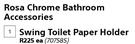 Lusso Rosa Chrome Swing Toilet Paper Holder-Each
