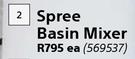 Lusso Spree Basin Mixer-Each