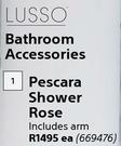 Lusso Pescara shower Rose Including Arm-Each