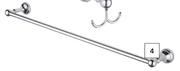 Lusso Rosa Chrome Towel Rail Single 600mm-Each
