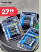 Powermax Zinc AA, AAA Or D Battreries (4's/2's Pack)-Each