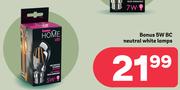 Bonus 5W BC Neutral White Lamps
