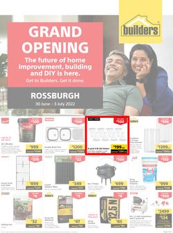 Builders Rossburgh : Grand Opening (30 June - 03 July 2022) , page 1