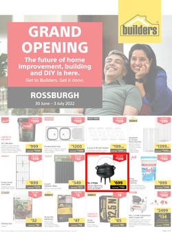 Builders Rossburgh : Grand Opening (30 June - 03 July 2022) , page 1